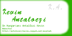 kevin antaloczi business card